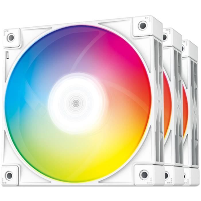 Ventilateur DEEPCOOL FC120 ARGB (Blanc) – Pack 3 – 3x120mm – 500-1800 RPM –