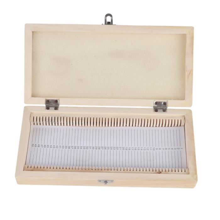 Boîte De Rangement Pour Lames De Microscope (100 Lames) - Marque HS, Couleur Rouge - Neuf