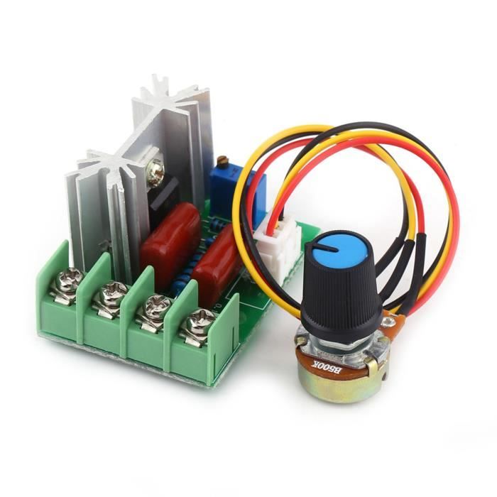 Régulateur Tension SCR 6000W 220V - Variateur Puissant Pour Fil Chauffant, Moteur & Lampe, Avec Gros Dissipateur Thermique