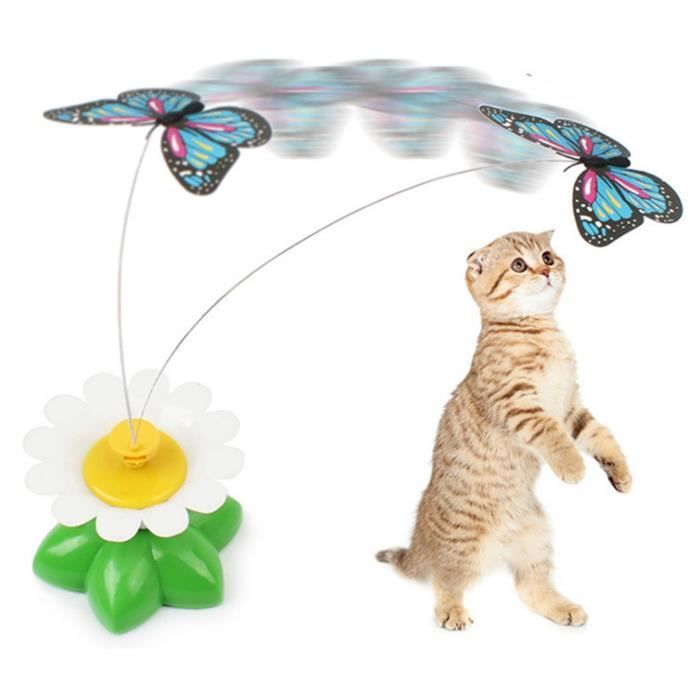 Comparer les prix de FYDUN Jouet papillon rotatif Jouets Automatiques pour Chat, Exercice Amusant électronique Chaton Papillon Jouets Chat Teaser Jouets