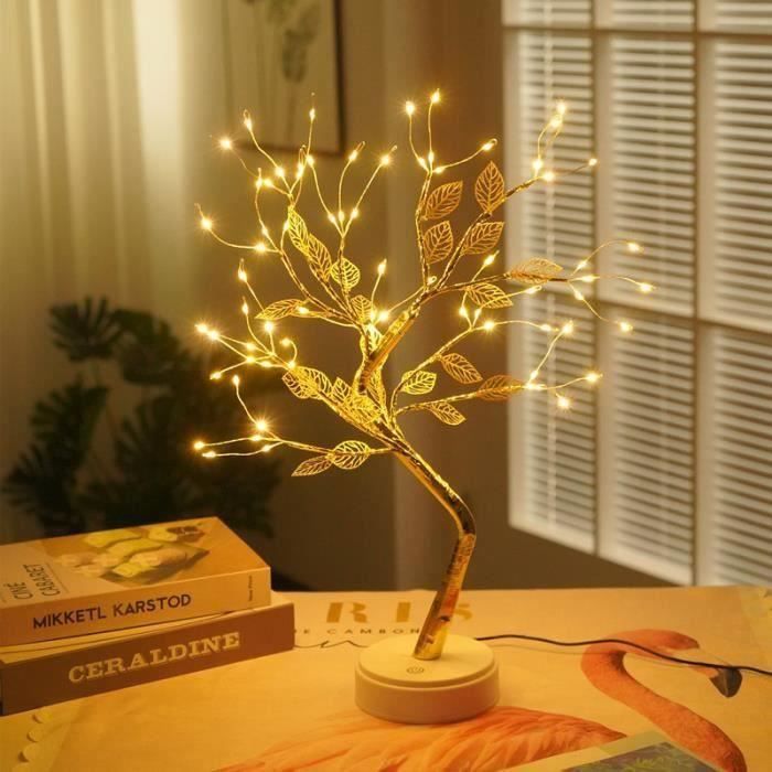 Lampe à poser - HAOPYOU - Arbre Lumineux LED - 72 LED - Blanc chaud - Rechargeable USB