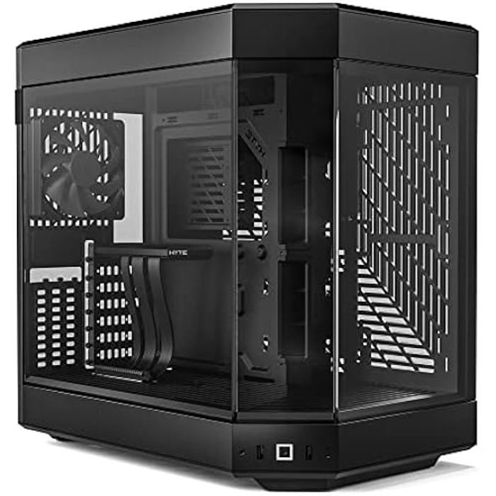Boitier PC Moyen Tour HYTE Y60 – Noir – Panneau en verre trempé – Montage vertical de la carte graphique