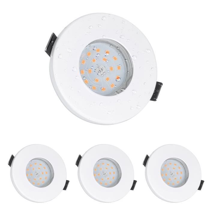 LED spot Encastrable pour salle de bain, 5 X 5W GU10 Spots de