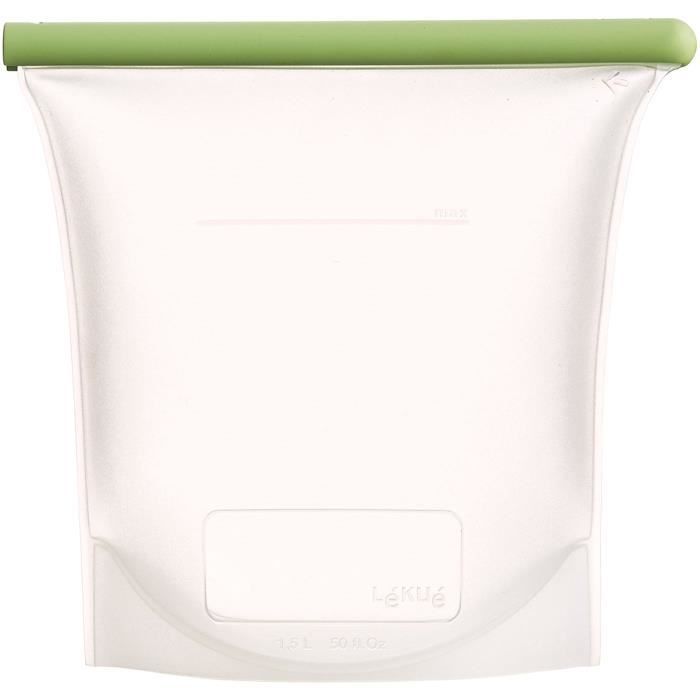 LEKUE Sac réutilisable en silicone - 1,5 L