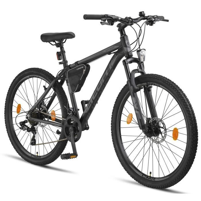 Licorne Bike Vélo VTT haut de gamme. (2 freins à disque) [27.5, Schwarz/Anthrazit (2xDisc-Bremse)]