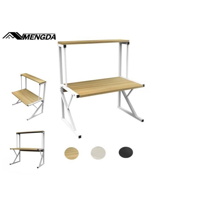 Étagère de Rangement Utilitaire de Cuisine MENGDA - 3 étages en métal - Blanc - 65x54x30cm