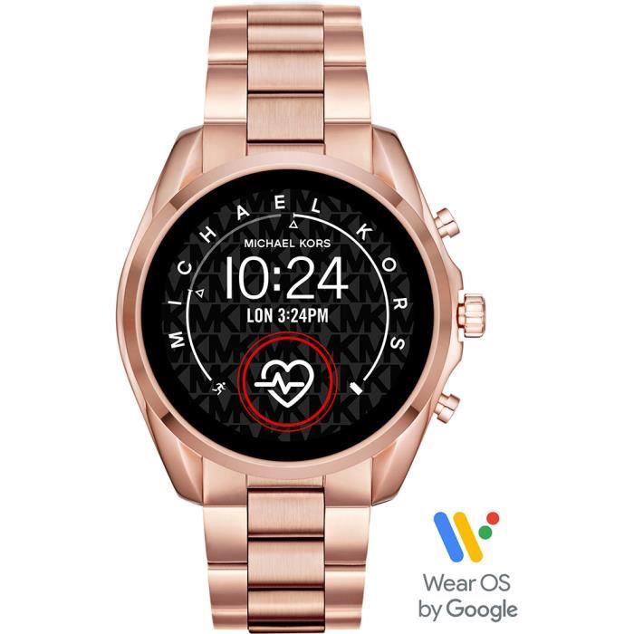MICHAEL KORS ACCESS Montre connectee Femme Acier inoxydable ton or rose MKT5086 Bradshaw 2 or rose Achat vente montre Femme Black Friday Cdiscount