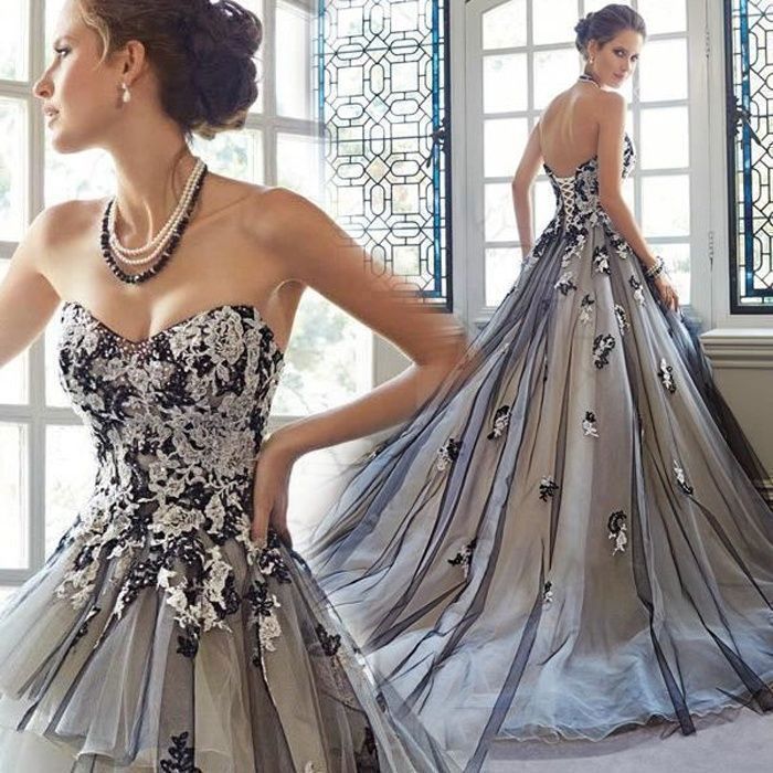 Robe de mariée blanche et noire outlet