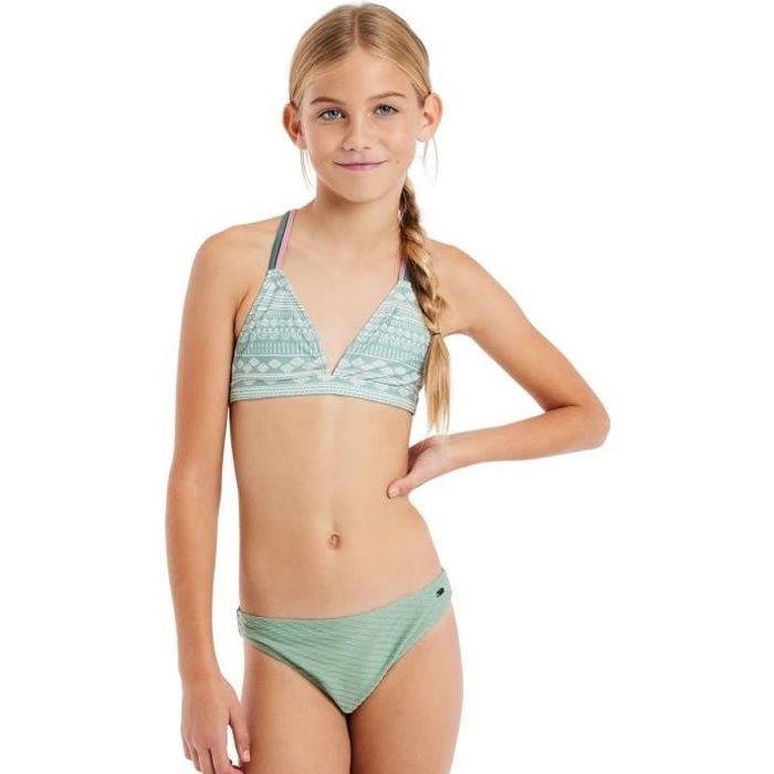 Maillot de bain 2 pièces triangle fille Protest Prtkamille - green baygreen  - 12 ans - Cdiscount Sport