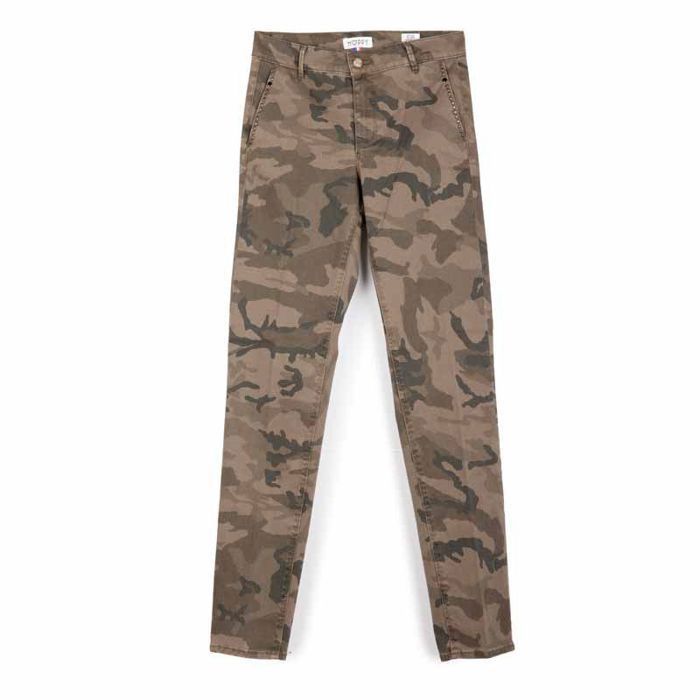 Pantalon slim HAPPY toile kaki pour femme