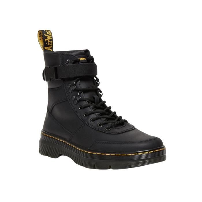 Bootss Dr Martens Combs Tech Cuir Noire pour Homme Noir Cdiscount Chaussures