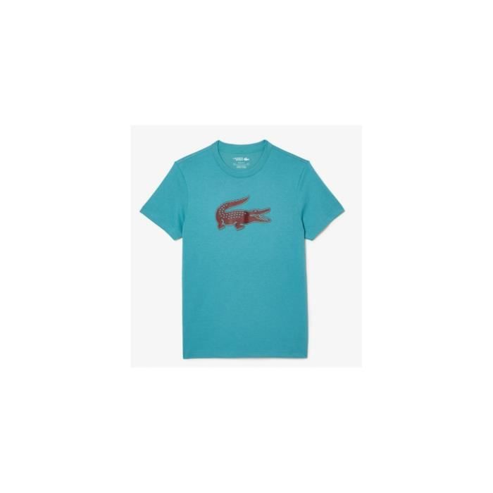 Tee shirt lacoste bleu turquoise on sale