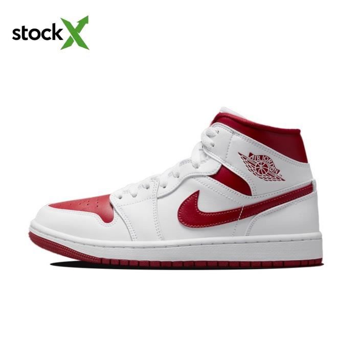 Jordan 1 mid rouge top