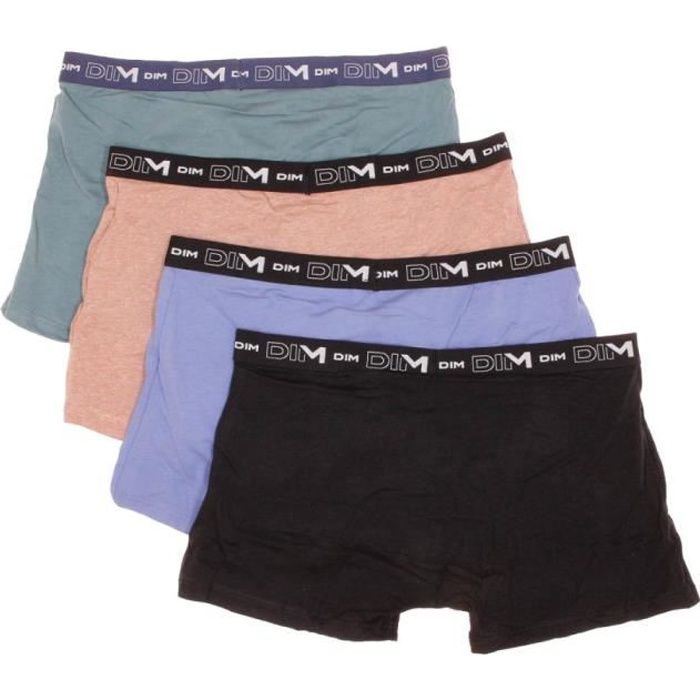 X4 Boxers Noir Rose Homme DIM D6596 Black Cdiscount Pret a Porter