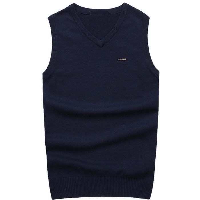 Ownwfeat Pulls sans Manches pour Femmes, Gilet À Col en V, Hauts en Tricot pour Femmes