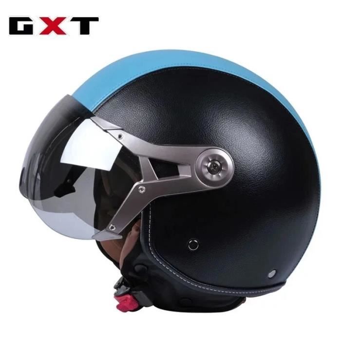 Casque De Moto Vintage Demi-visage Pour Hommes Et Femmes, Scooter Casque Rétro, Protection De La Tête De Moto Pour Harley