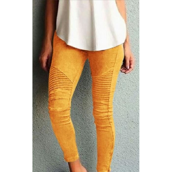 Jean Femme Skinny Toocool - Taille Haute - Élastique - Coupe Slim Tendance