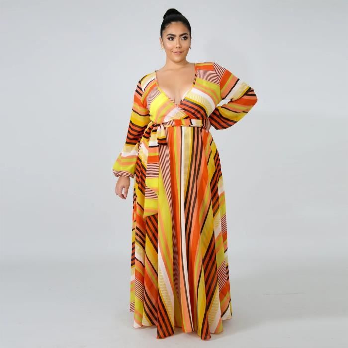 Robe Manches Longues Imprimé Bohémien