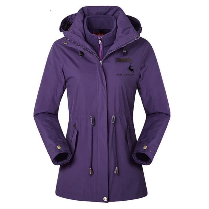 Manteau Imperméable Joules Pour Femme - Violet, Coton Respirant, Capuche - Taille UK 8