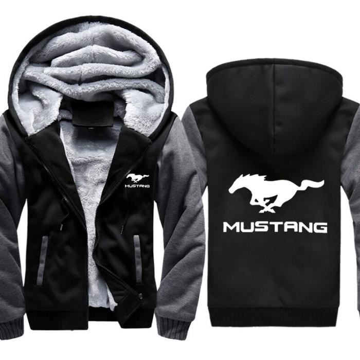 IGUC 200 Mustang sweat capuche en coton molletonn pour homme