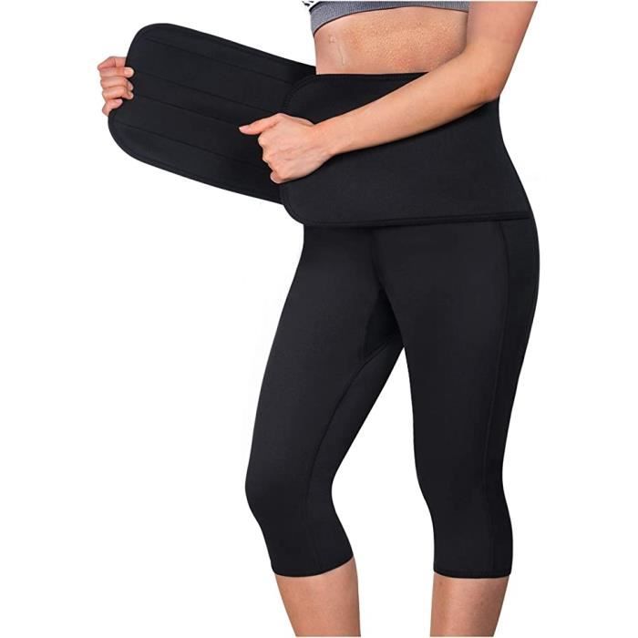 Pantalon Sudation Femme - Sauna Shapewear Taille Haute - Fitness Yoga Noir  Noir - Cdiscount Sport