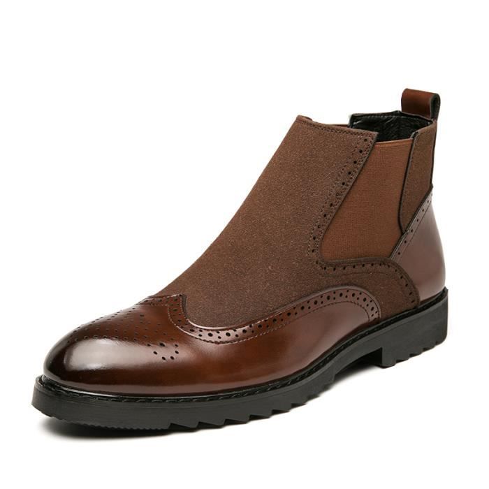 Chaussures Homme Vintage AMBLERS - Style Disco Décontracté, Taille 7.5 US, Cuir, Semelles Caoutchouc Originales - Neuf Sans Boîte
