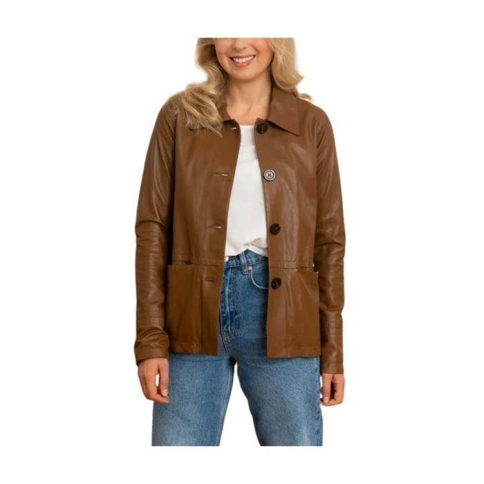 Veste en cuir femme oakwood on sale