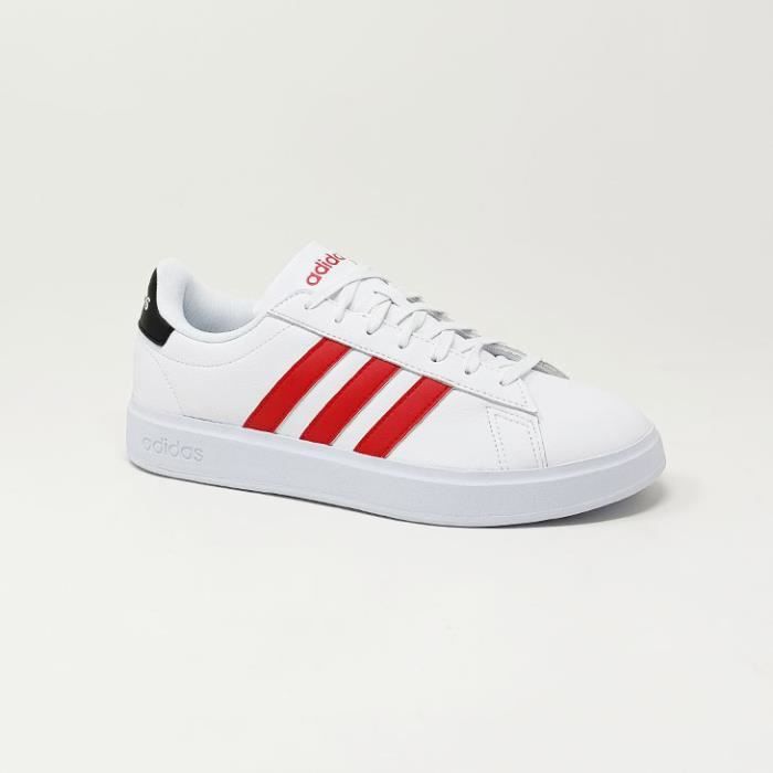 ADIDAS BASKET GRAND COURT BLANC ROUGE CS Blanc Cdiscount Sport
