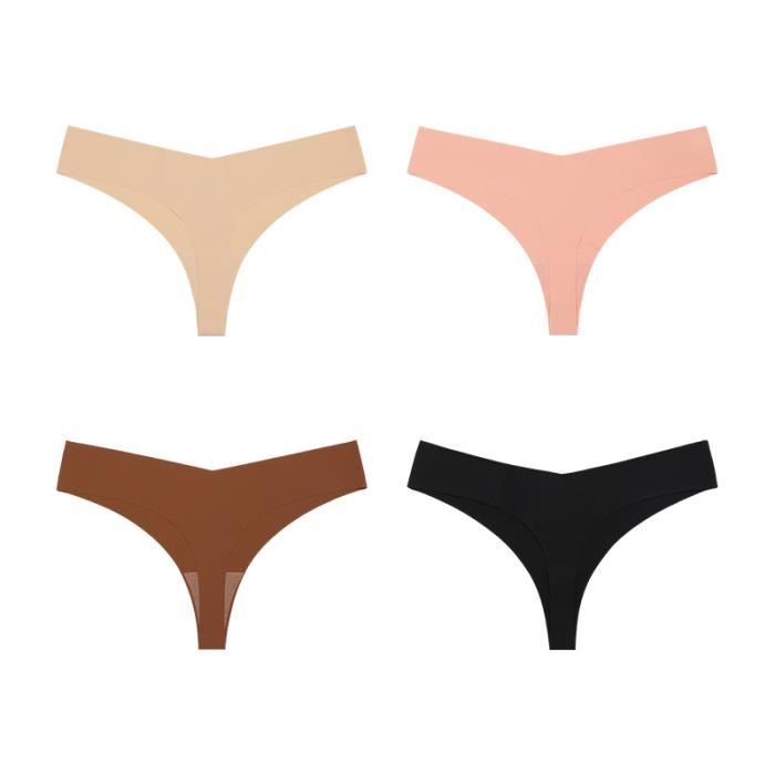 Lot De 6 Culottes Femme BeReady - Sans Couture, Invisibles Sous Vêtements, Dentelle Sexy, 90% Polyamide 10% Elastane