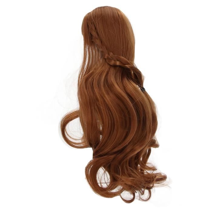 Perruque de Poupée, Cheveux de Poupée Articulés 1/6, Perruque Longue Bouclée en Soie Douce, avec Conception de Cuir Chevelu, Coiffage Facile, pour