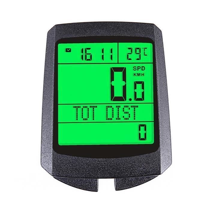 Compteur Vélo Sans Fil - Ordinateur De Cyclisme LCD - Fonction Kilométrage - Marque Générique