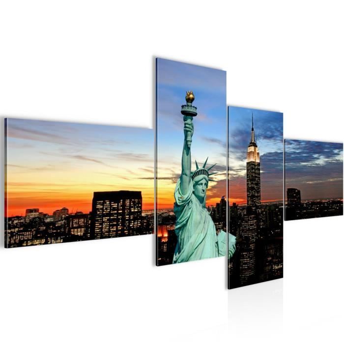 Tableau Toile New York 100 X 50 Cm Prêt à Accrocher - Impression Numérique - Marque Visario