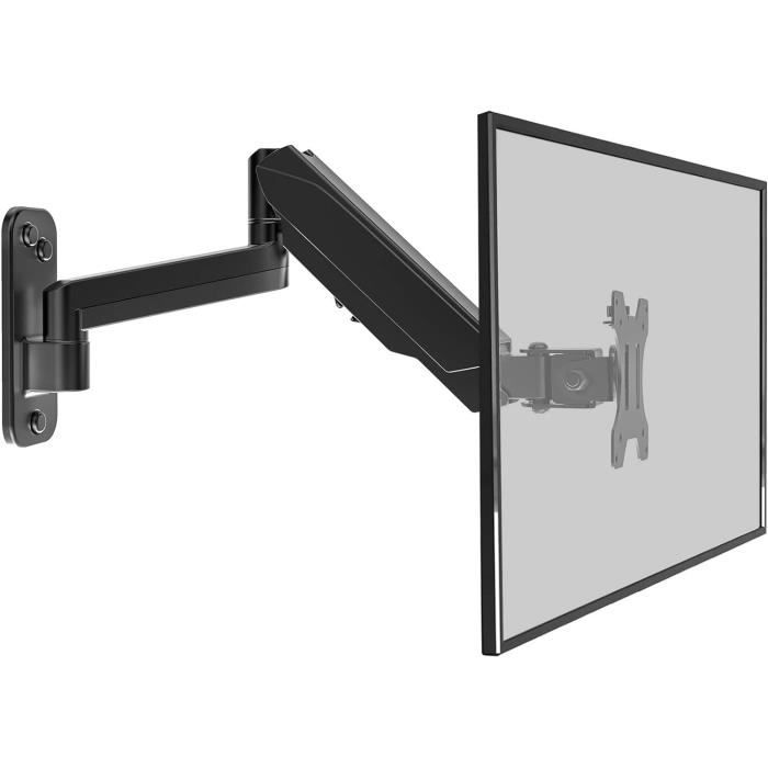 Invision MX250 Support Mural Écran PC/TV 17-27" – Bras Gaz Ergonomique Inclinable Et Pivotant VESA