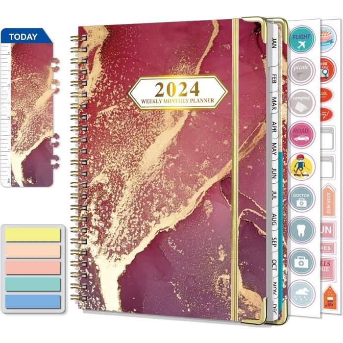 Oxford Agenda Semainier De Poche Voyage Visio 2025 - Caractères Agrandis Pour Déficients Visuels - Format 9x17 Cm - Couverture Aléatoire