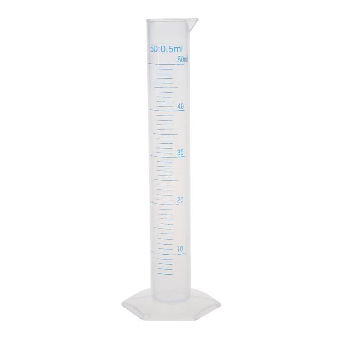 Eprouvette Plastique ACAMPTAR 250ml - Hauteur 31.5cm, Graduée, Pour Mesure Liquides