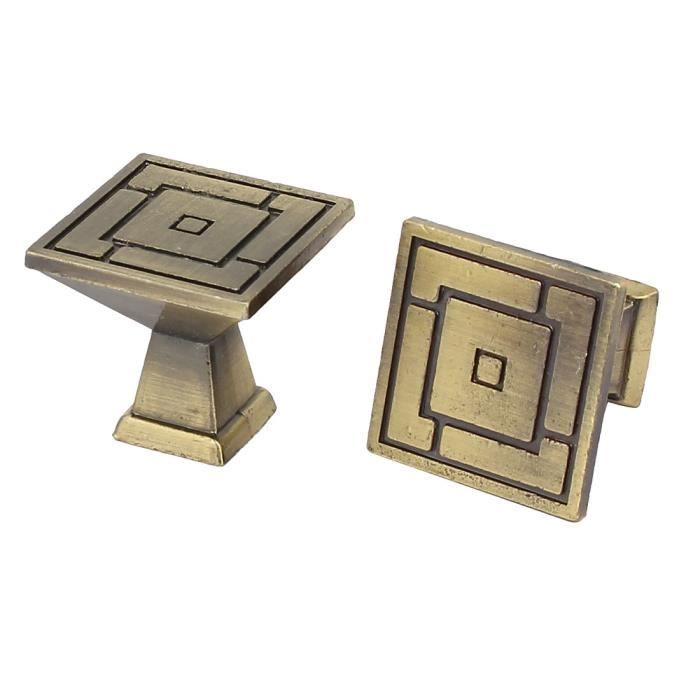 Cabinet placard poignée ronde métal Poignée boutons bronzé 24mm Dia 4Pcs