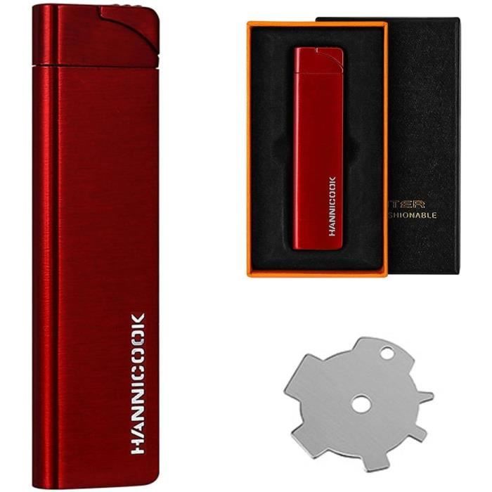 Briquet Coupe-vent Métal - Flamme Réglable, Rechargeable, Pour Camping, Randonnée, Cadeau Homme