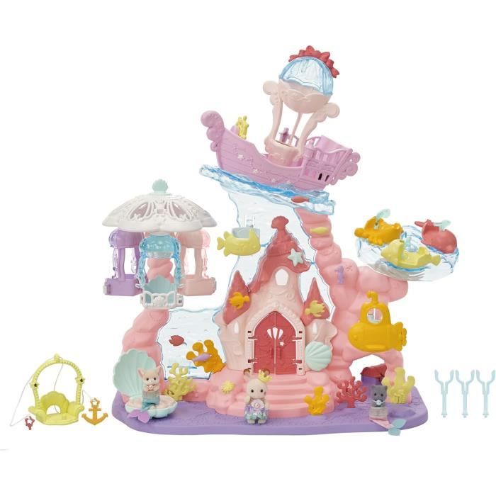 Sylvanian Families - Le château des sirènes - 3 figurines et 30 accessoires - Jouet enfant 3 ans et + - 5715
