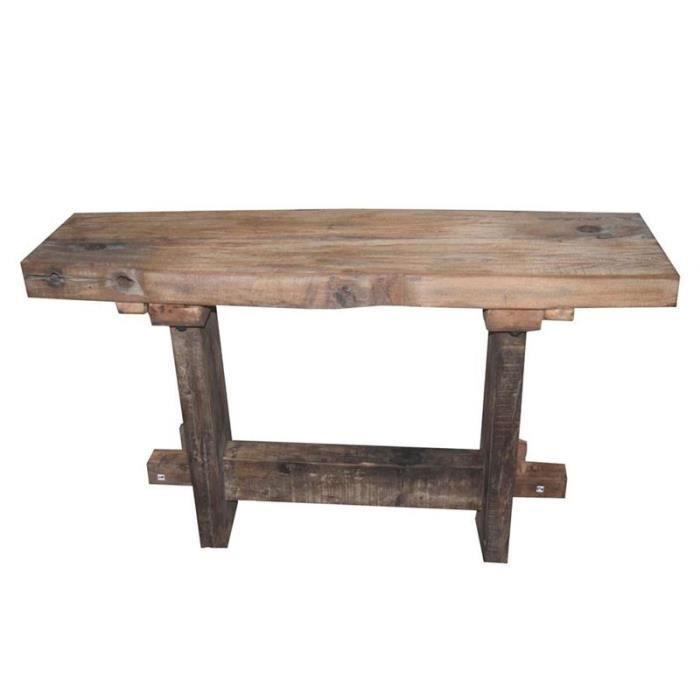Console En Bois Brut Recycle Theodor L 150 X L 35 X H 75