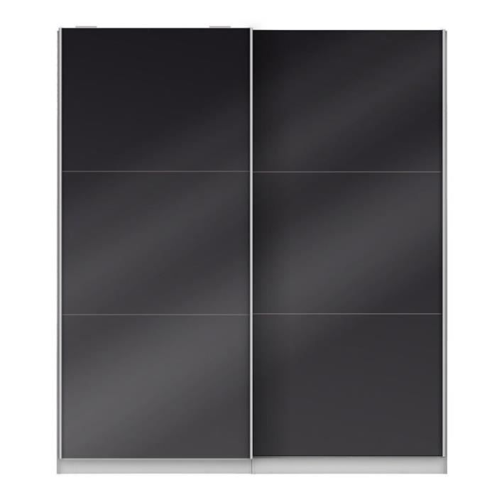 Armoire Dressing Noir Brillant Joyce L 201 X L 61 X H 232
