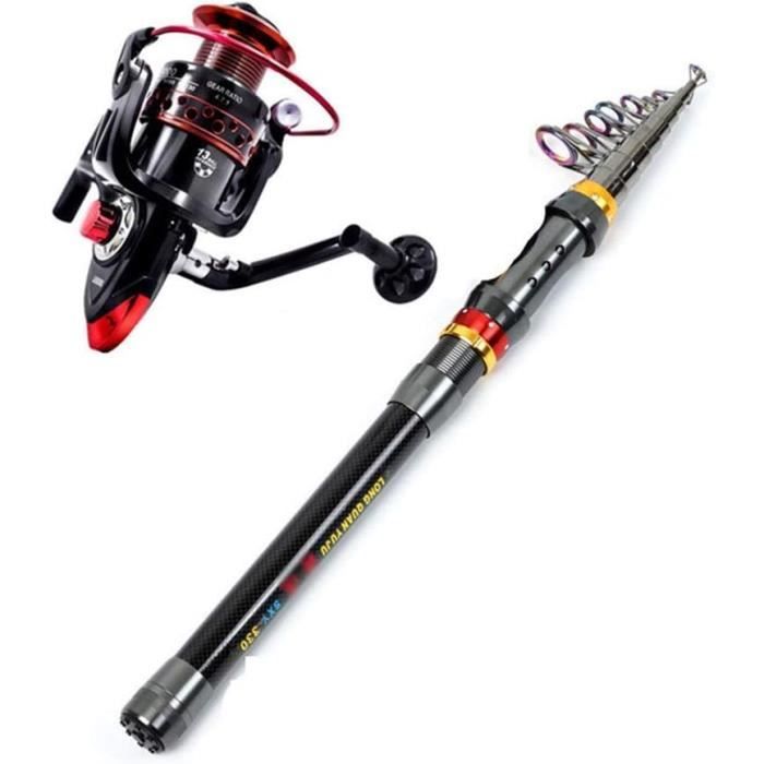 Canne à Pêche Surf Fiblink 2 Ou 3 Pièces - Graphite/fibre De Verre - Pour Eau Salée, Portative (2,7m à 3,6m)