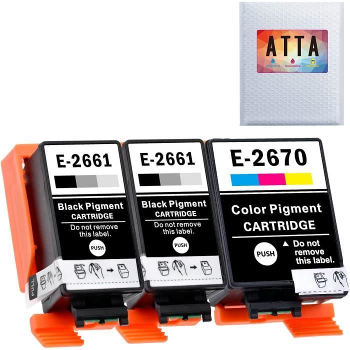 4 Cartouches D'Encre Compatibles Epson WorkForce WF-2530WF - Cyan - Jet D'Encre - Neuf