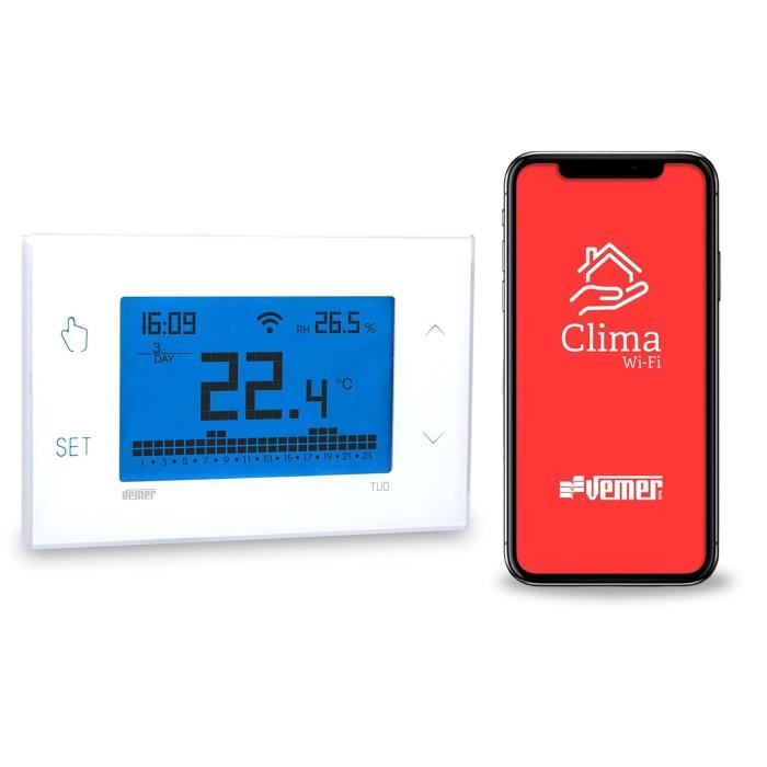 VEMER VE771800 TUO GSM - Cronotermostato GSM Settimanale Da Parete