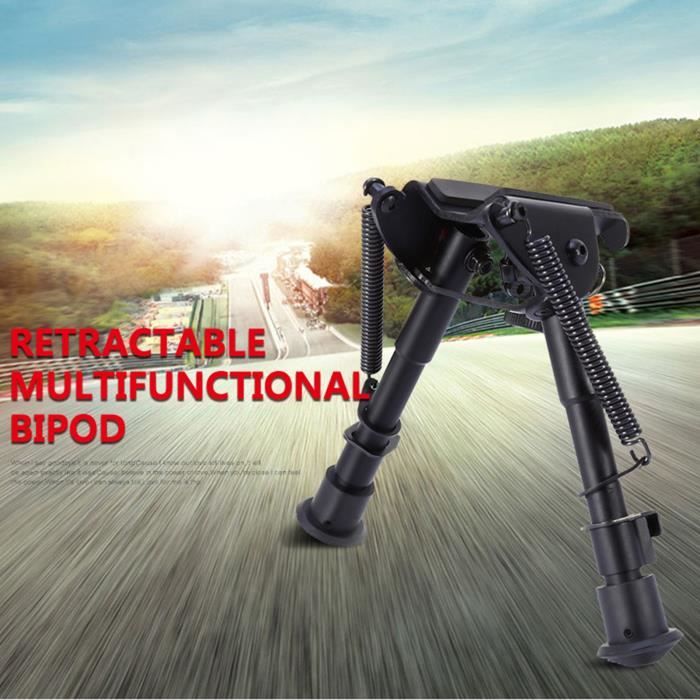 Bipied V9 7,5-9 Pouces – Rail QD, Pivotant, Réglable, Léger, Alu, Pour Chasse