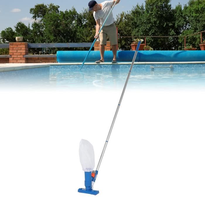 Aspirateur Piscine Manuel Avec Barre Télescopique 1,6m - Sans électricité, Branchement Sur Tuyau D'arrosage - Pour Spa, étang, Fontaine