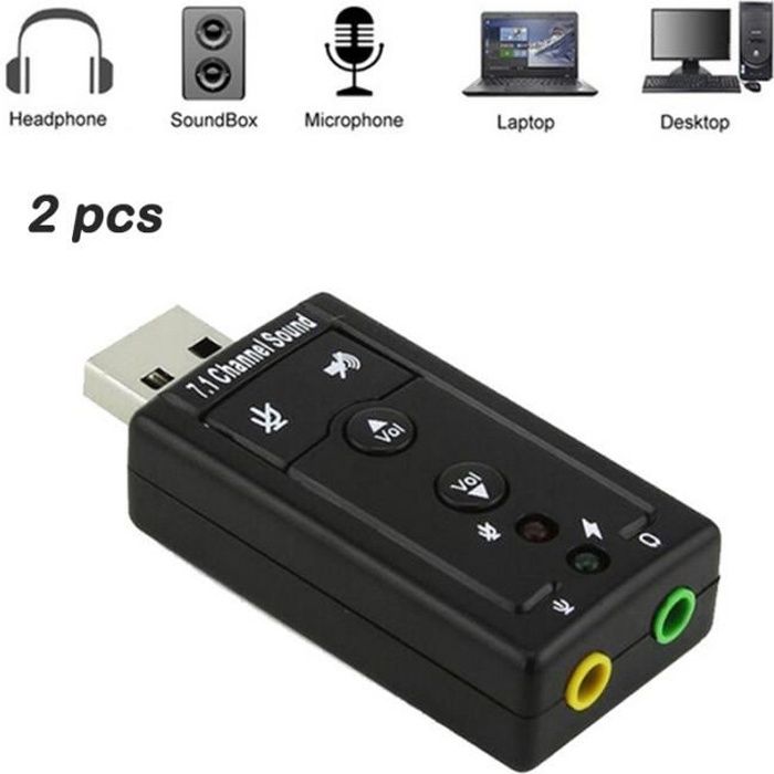 PC Mac et Windows Ordinateur Portable Yeshai3369 Adaptateur Audio Externe USB en Alliage avec Prise Jack 3,5 mm pour Casque 