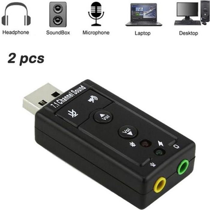 Mini USB 2.0 3D Virtual carte son Externe 7.1 Channel Audio Sound