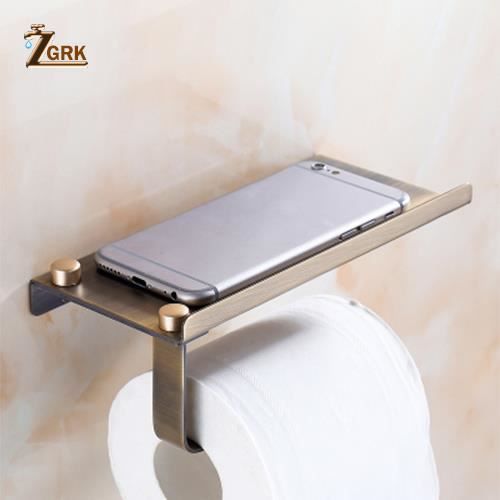 Porte Papier Toilette Avec 4 Pièces Crochet Mural, Acier Inoxydable