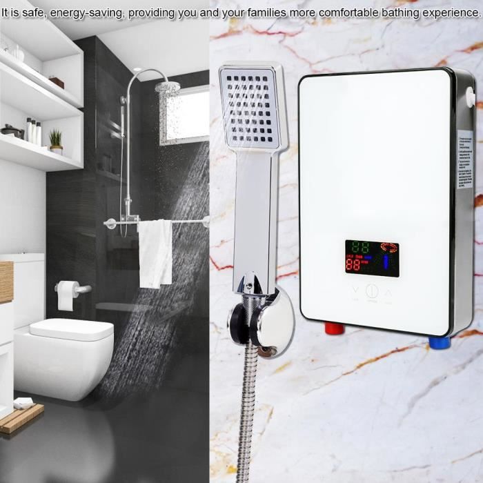 Chauffe-eau instantané électrique LED Mini chauffe-eau instantané sans  réservoir pour salle de bain cuisine sans prise