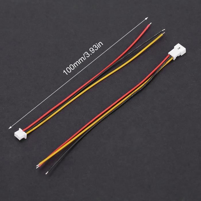 Lot De 20 Connecteurs Micro JST 1,25mm 2 Broches Avec Câbles - Neuf, Idéal Pour L'électronique DIY